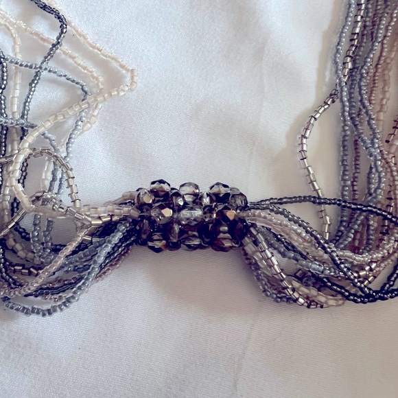 Beautiful Italian Rope Tie Murano Glass Necklace - Picture 5 of 6